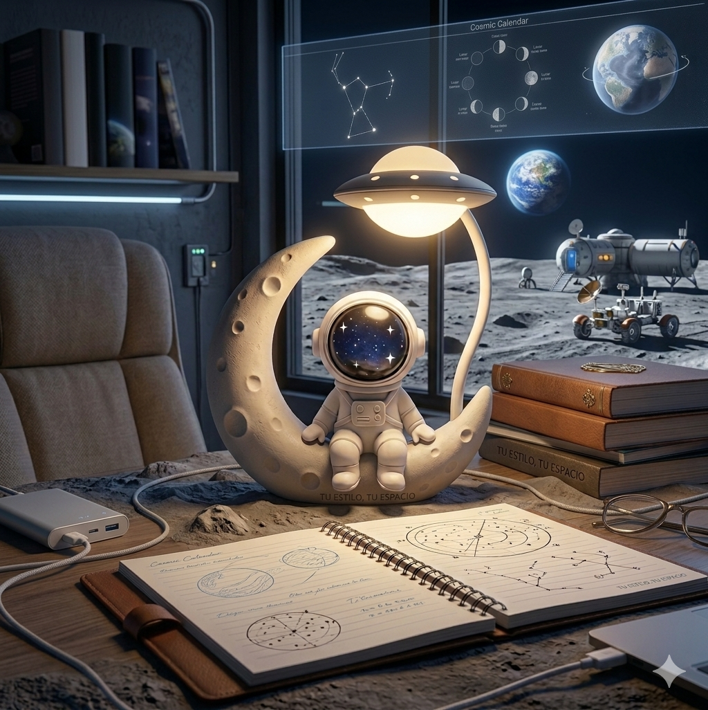 Lampara Nocturna de Astronauta Lunar